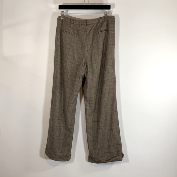 Anne Klein Vintage Academia Wool Blend Women’s Size 14 Stretch Plaid Trousers - Picture 5 of 10